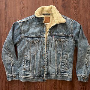 Womens Levi’s shearling denim jacket sz XS